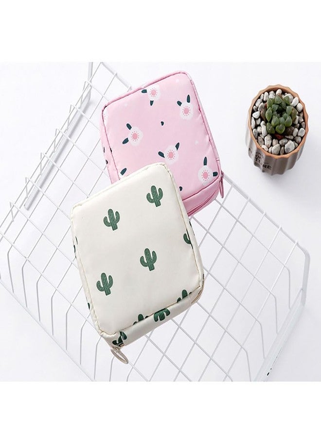 GSHLLO 2 Pcs Sanitary Napkin Storage Bag Tampon Storage Pouch Menstrual Pad Storage Pouch Sanitary Towel Holder Portable Pantyliners Bag with Zipper for Women Teen - Image 3